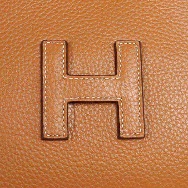 High Quality Hermes Jige Large Clutch Handbag Light Coffee 1053 Replica